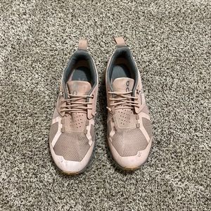 Pink on cloud tennis shoes!